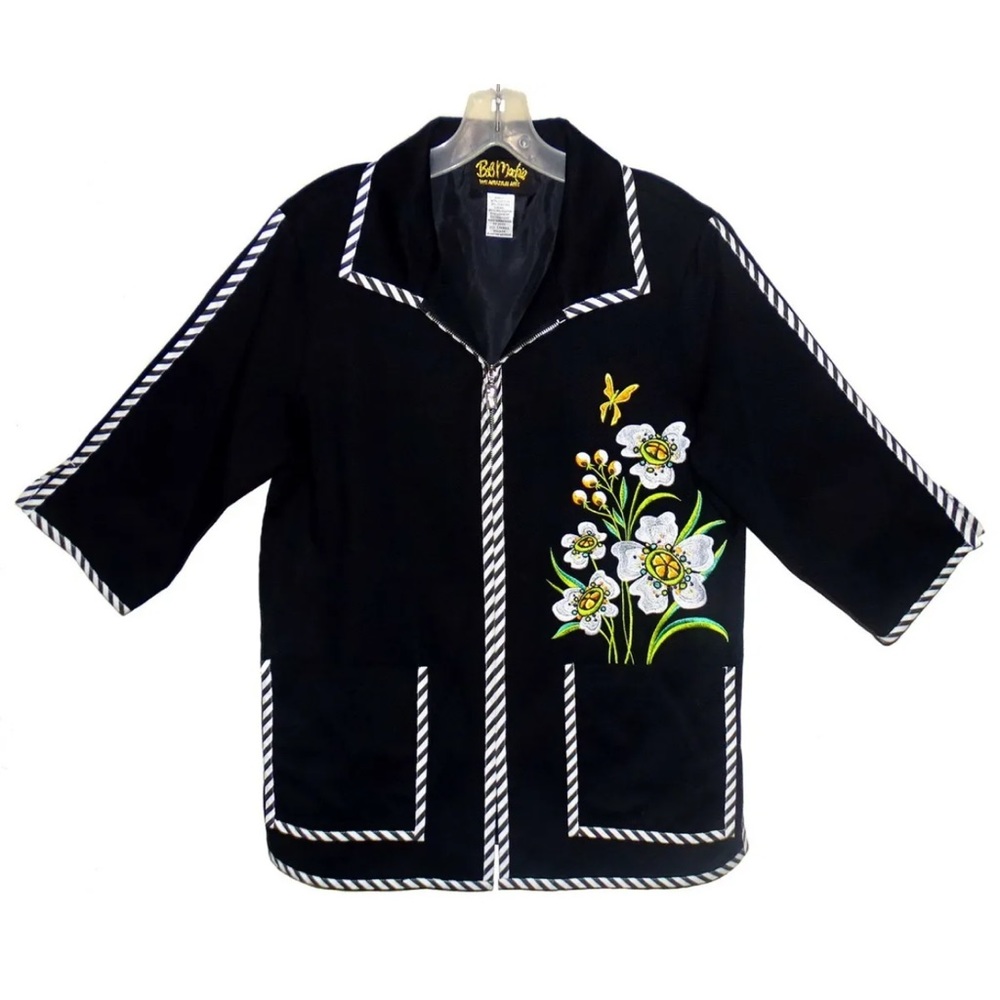 Bob Mackie stretch Wearable art Jacket